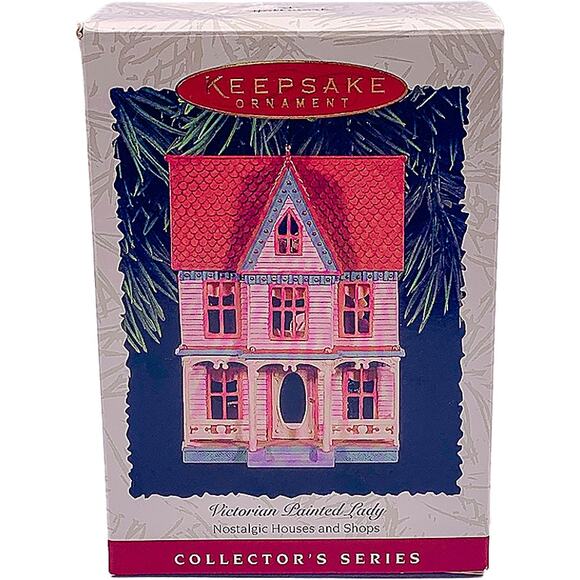 1996 Hallmark Keepsake Victorian Painted Lady Nostalgic Houses & Shops Ornament - Picture 1 of 8